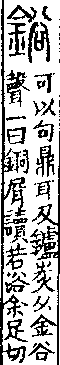 說文解字(大徐本) 金部．卷一四上．頁2．右