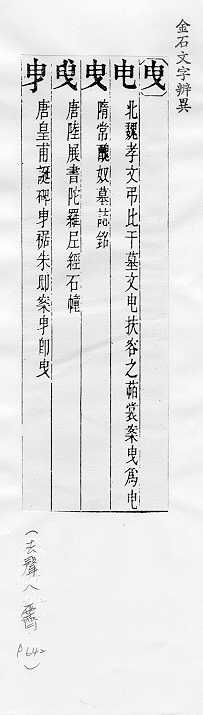 金石文字辨異 