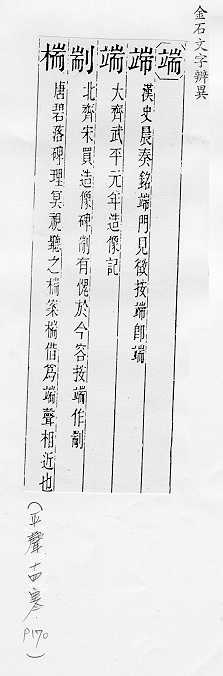 金石文字辨異 