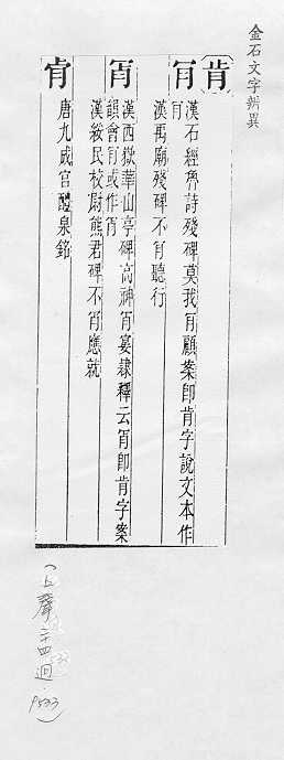 金石文字辨異 