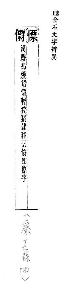 金石文字辨異 