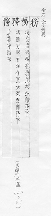 金石文字辨異 