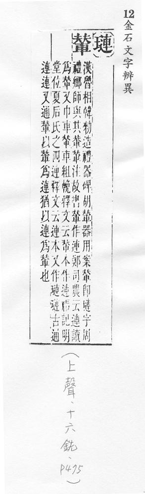 金石文字辨異 