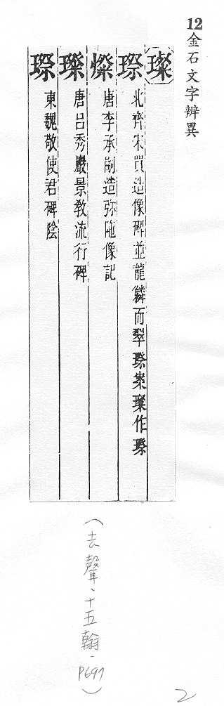 金石文字辨異 