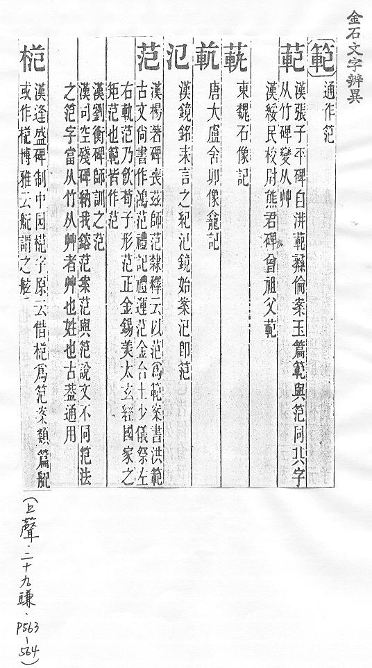 金石文字辨異 