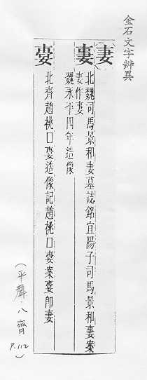 金石文字辨異 