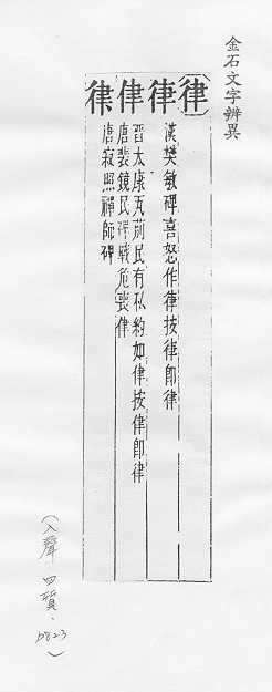 金石文字辨異 