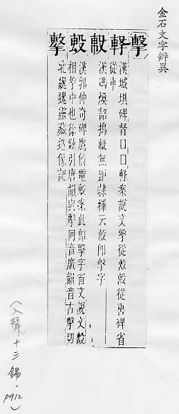 金石文字辨異 