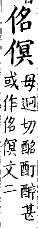 類篇 卷八上．人部．頁284．下右