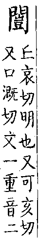 類篇 卷一二上．門部．頁437．下右