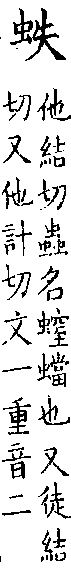 類篇 卷一三中．虫部．頁500．上左