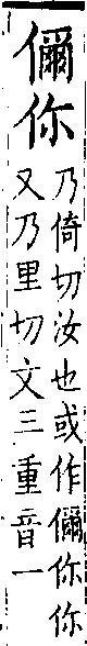 類篇 卷八上．人部．頁282．下右