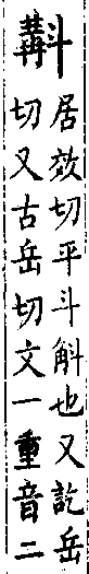 類篇 卷一四中．斗部．頁531．下右