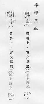 字學三正 