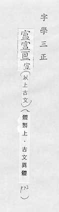 字學三正 