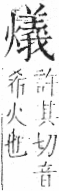 字彙 卷七．火部．頁61．右