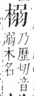 字彙 卷六．木部．頁46．左