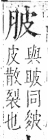 字彙 卷八．皮部．頁47．左