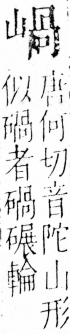 字彙 卷四．山部．頁34．左