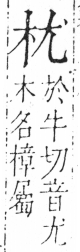 字彙 卷六．木部．頁25．右