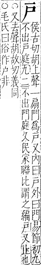 字彙 卷五．戶部．頁33．右