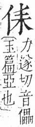 字彙 卷二．人部．頁26．右