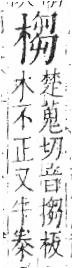 字彙 卷六．木部．頁48．左