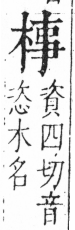 字彙 卷六．木部．頁39．右