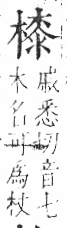 字彙 卷六．木部．頁51．右