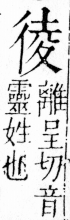 字彙 卷四．彳部．頁80．右