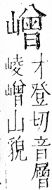 字彙 卷四．山部．頁38．左