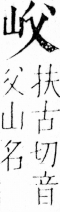 字彙 卷四．山部．頁28．右