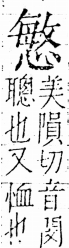 字彙 卷五．心部．頁20．右