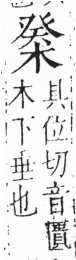 字彙 卷六．木部．頁43．左