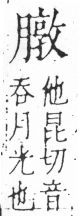 字彙 卷六．月部．頁19．右