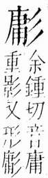 字彙 卷四．彡部．頁77．右