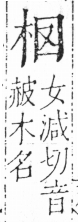 字彙 卷六．木部．頁28．左