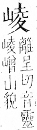 字彙 卷四．山部．頁33．左