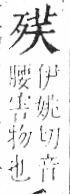 字彙 卷六．歹部．頁74．右