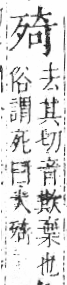 字彙 卷六．歹部．頁74．右