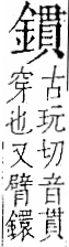 字彙 卷一二．金部．頁14．右