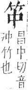 字彙 卷九．竹部．頁1．左