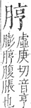 字彙 卷九．肉部．頁82．左