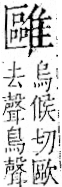 字彙 卷一二．隹部．頁44．左