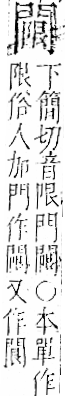 字彙 卷一二．門部．頁26．右