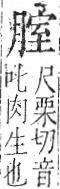 字彙 卷九．肉部．頁86．右