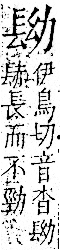 字彙 卷一二．長部．頁20．右