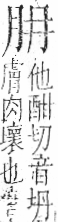 字彙 卷九．肉部．頁78．右