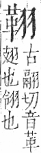 字彙 卷九．羽部．頁62．左