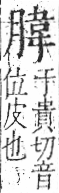 字彙 卷九．肉部．頁86．右